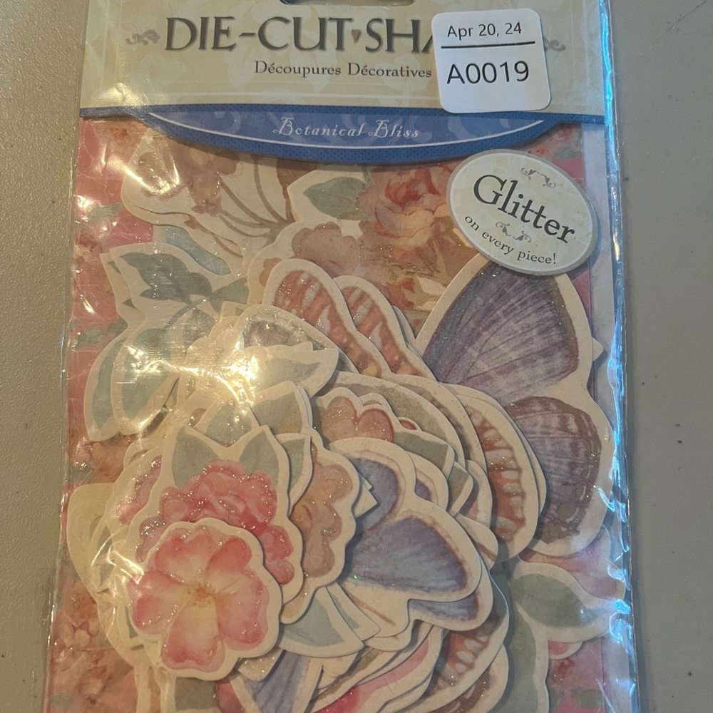 Botanical Bliss Die-Cut Shapes with Glitter